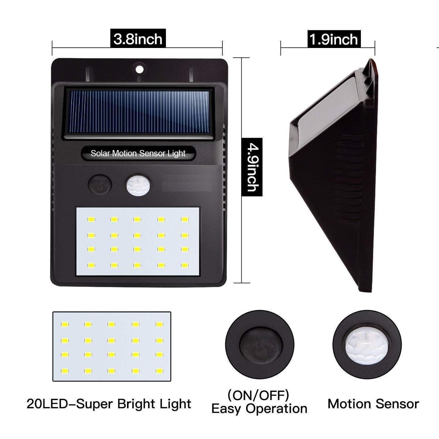 🌞 Waterproof 20 LED Outdoor Security Bright Lights with Motion Sensor