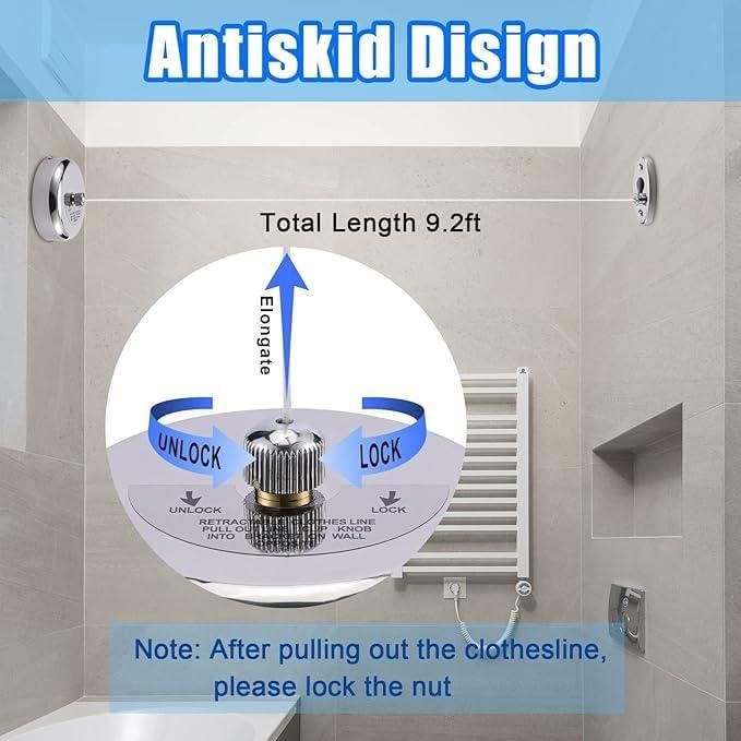 ✨ STAINLESS STEEL RETRACTABLE CLOTHESLINE ✨