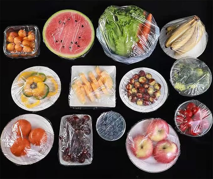 ๐ฅ Reusable Elastic Food Storage Plastic Covers (Pack of 100)
