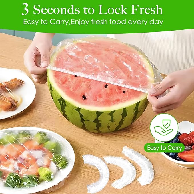 ๐ฅ Reusable Elastic Food Storage Plastic Covers (Pack of 100)