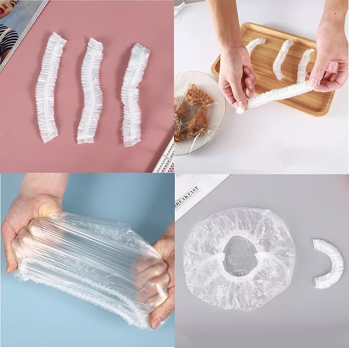 ๐ฅ Reusable Elastic Food Storage Plastic Covers (Pack of 100)